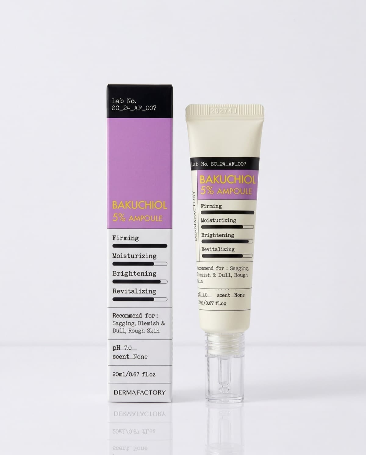 Derma Factory Bakuchiol 5% Ampoule, антивозрастная ампула с бакучиолом 5%, 20мл