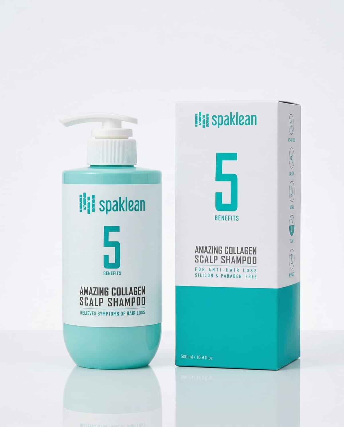 Spaklean Amazing Collagen Scalp Shampoo, шампунь с коллагеном против выпадения, 500мл