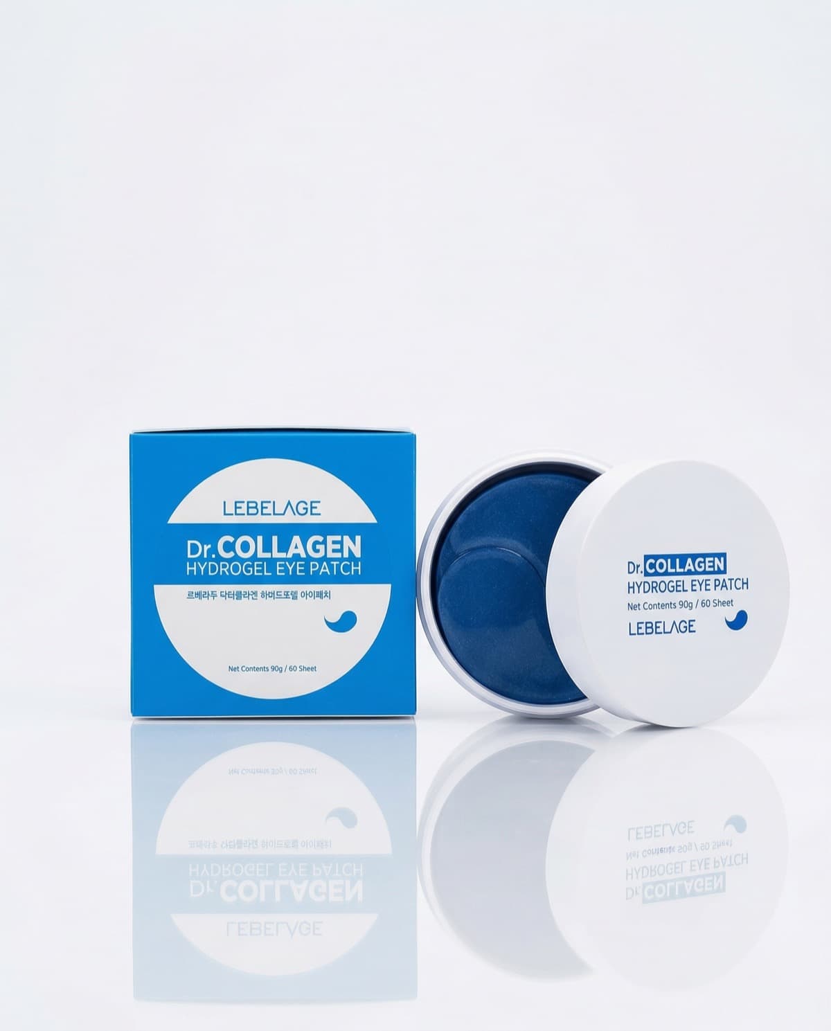 Lebelage Dr. Collagen Hydrogel Eye Patch, гидрогелевые патчи с коллагеном, 90г / 60шт