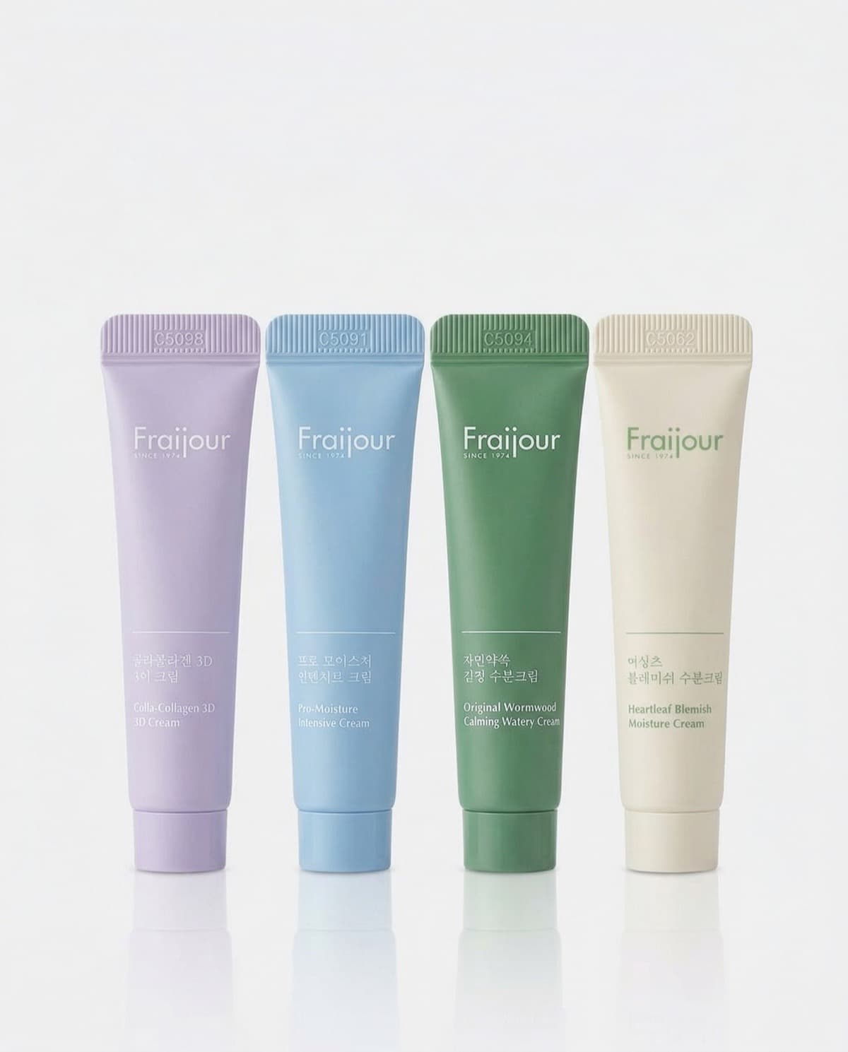 Fraijour набор 4 кремов-миниатюр: Colla-Collagen 3D + Pro-Moisture + Wormwood Calming + Heartleaf