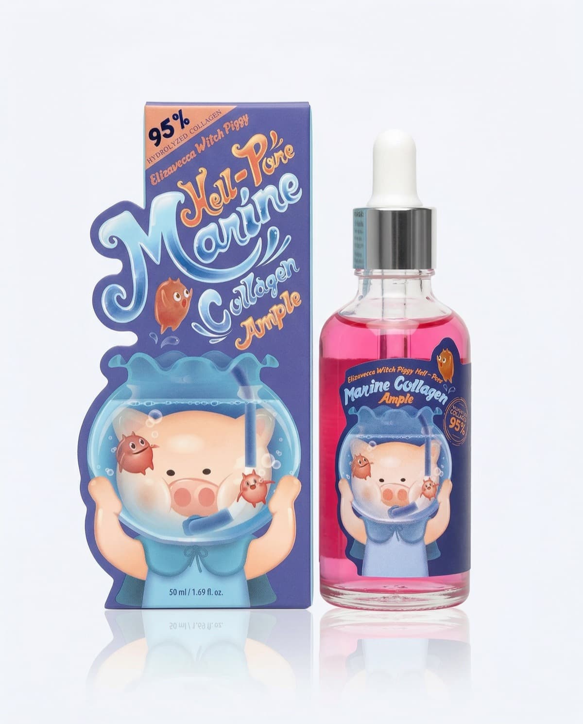 Elizavecca Witch Piggy Hell-Pore Marine Collagen Ample, ампула с морским коллагеном 95%, 50мл