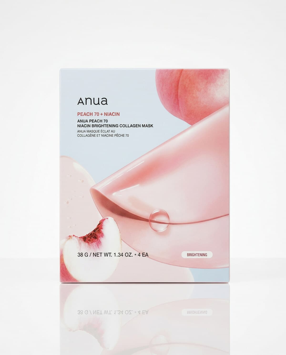 Anua Peach 70 Niacin Brightening Collagen Mask, осветляющая гидрогелевая маска с персиком