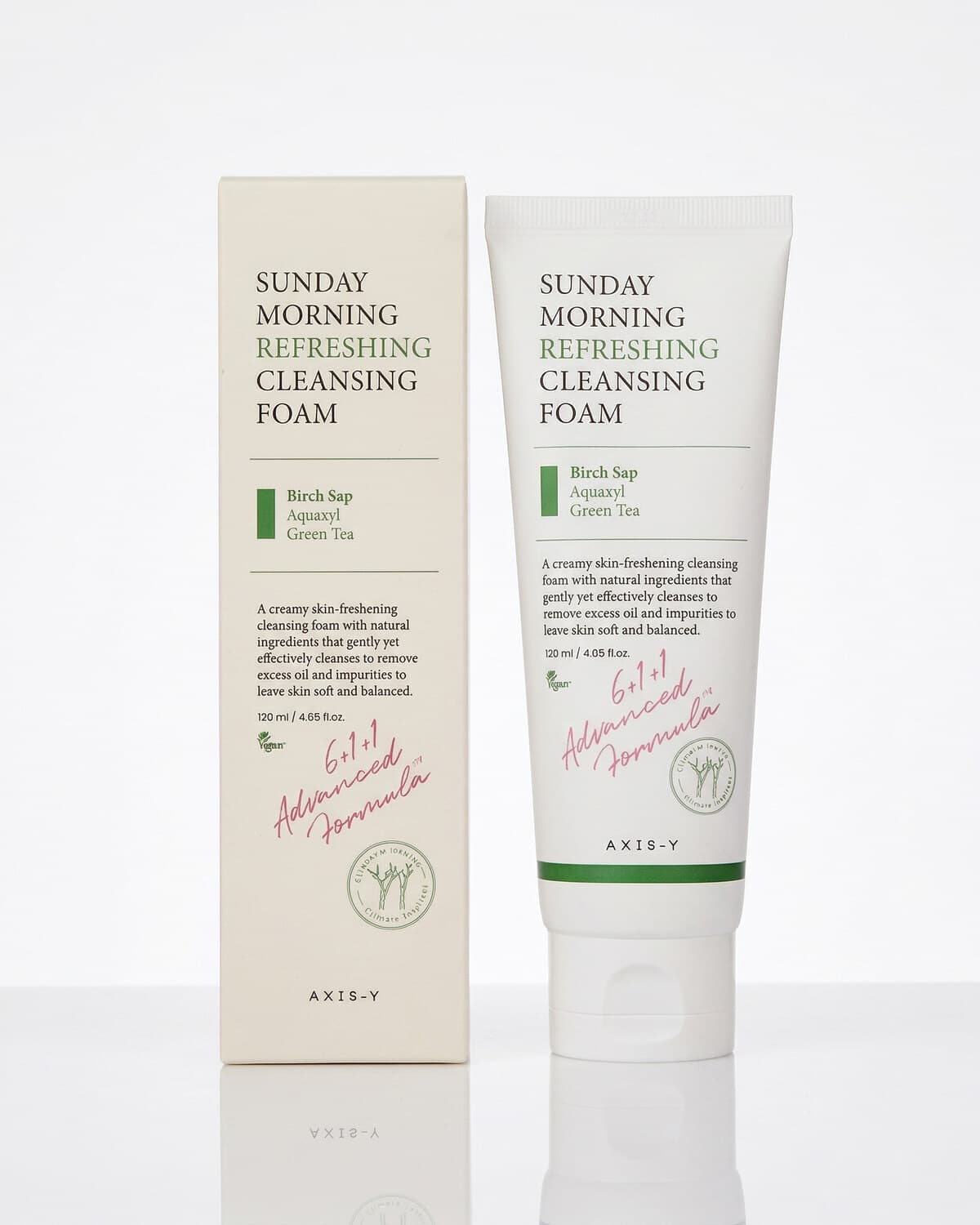 AXIS-Y Sunday Morning Refreshing Cleansing Foam, увлажняющая пенка для умывания, 120мл