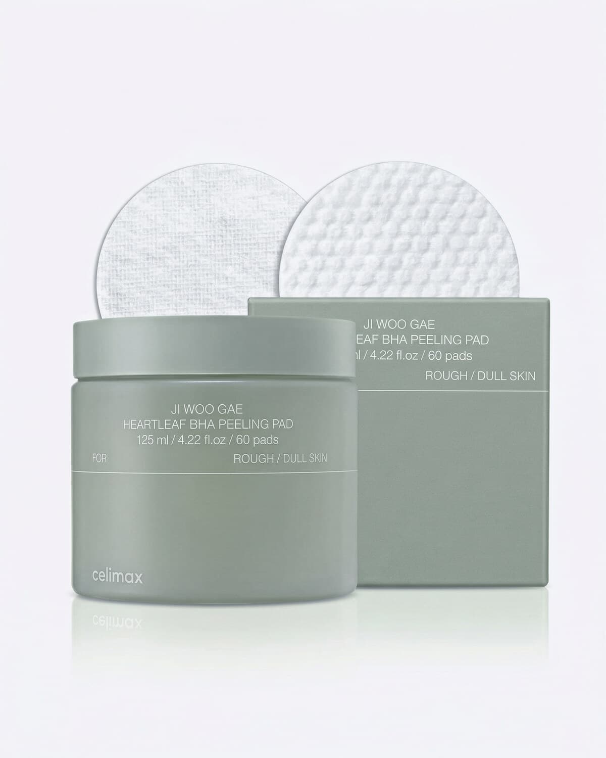 Celimax Пилинг-пэды с салициловой кислотой Jiwoogae Heartleaf BHA Peeling Pad, 60шт