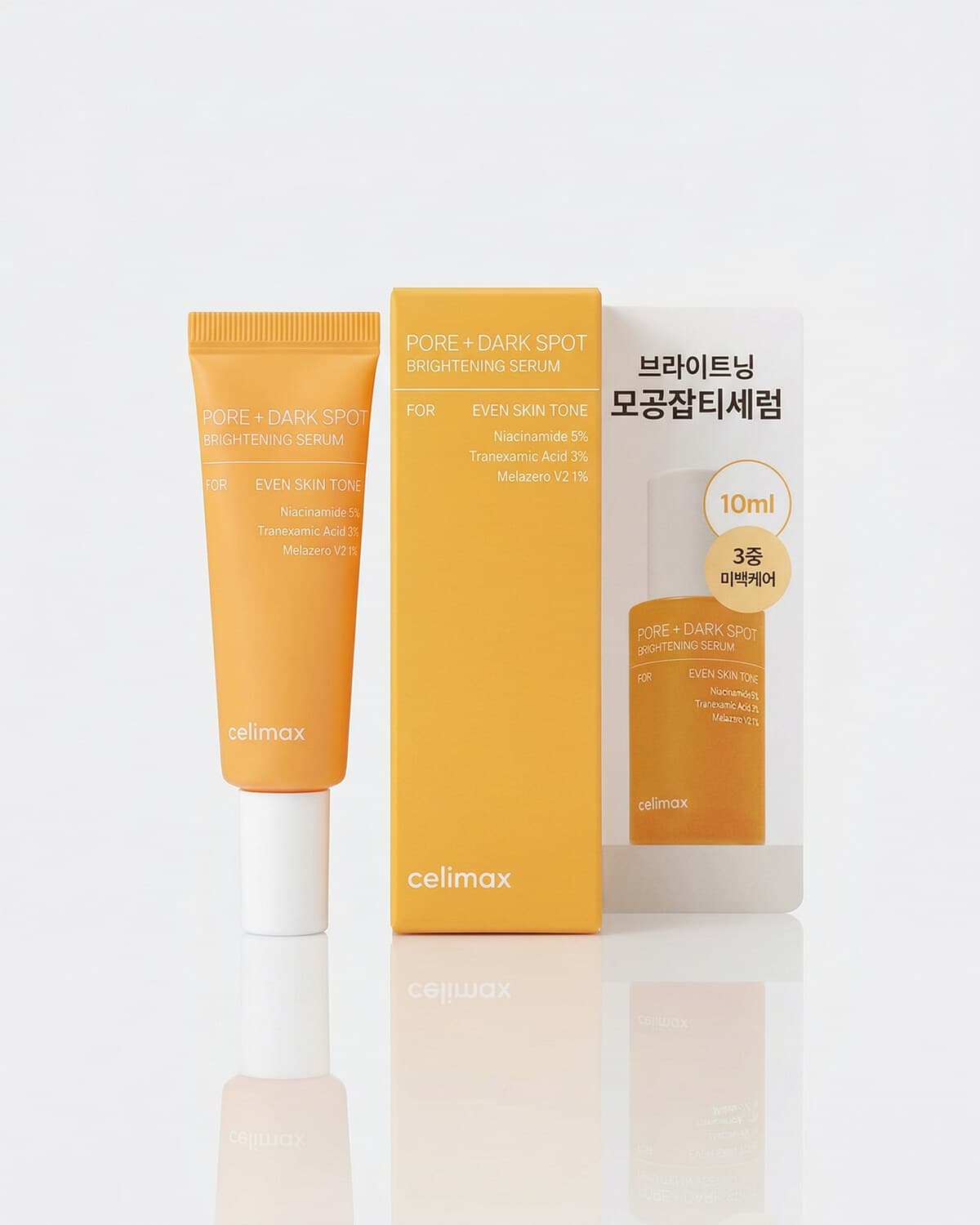 Celimax Pore+Dark Spot Brightening Serum, осветляющая сыворотка с транексамовой кислотой 3% и ниацинамидом 5%, миниатюра 10мл