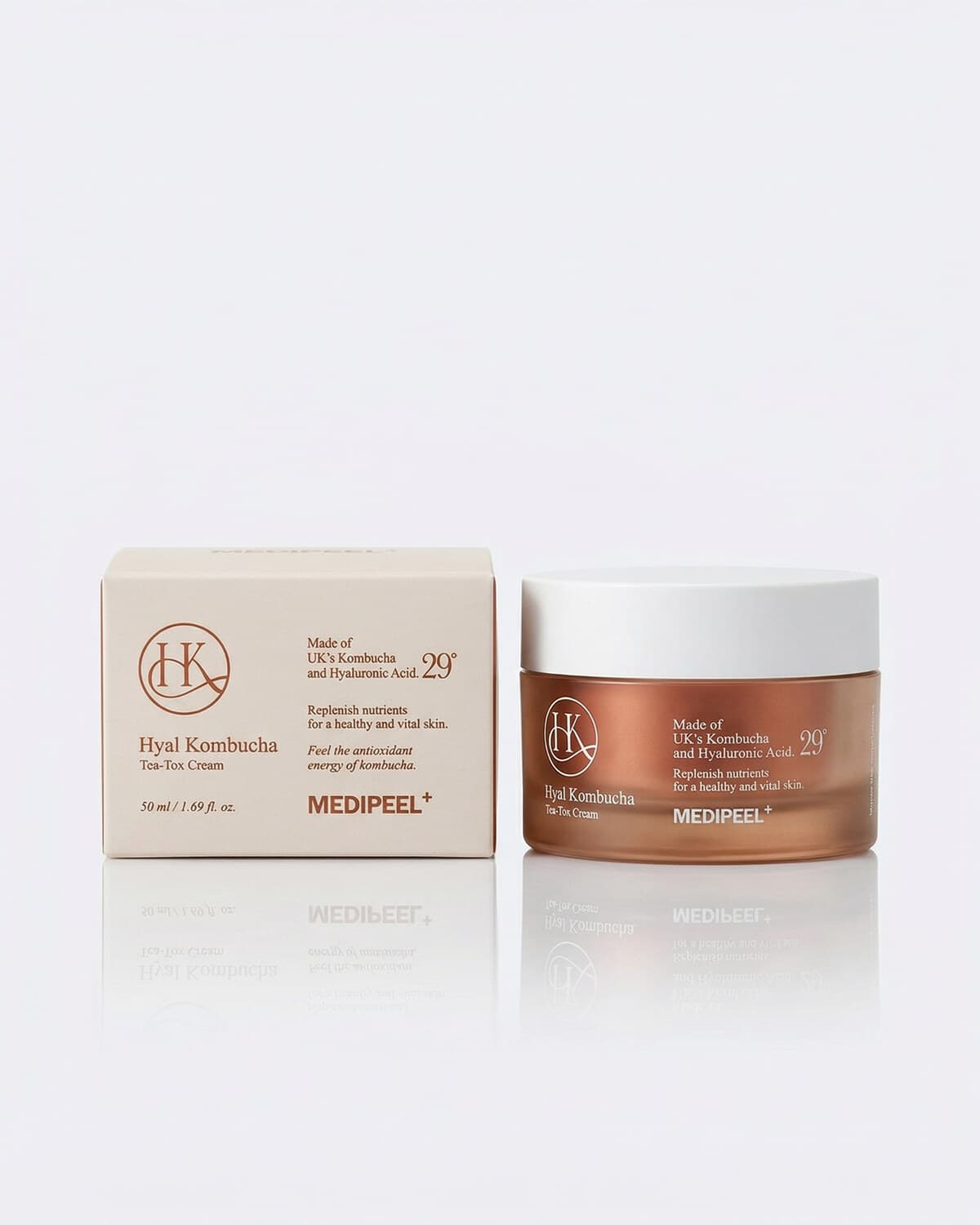Medi-Peel Hyal Kombucha Tea-Tox Cream, крем с 50% комбучи и липосомальными церамидами, 50мл