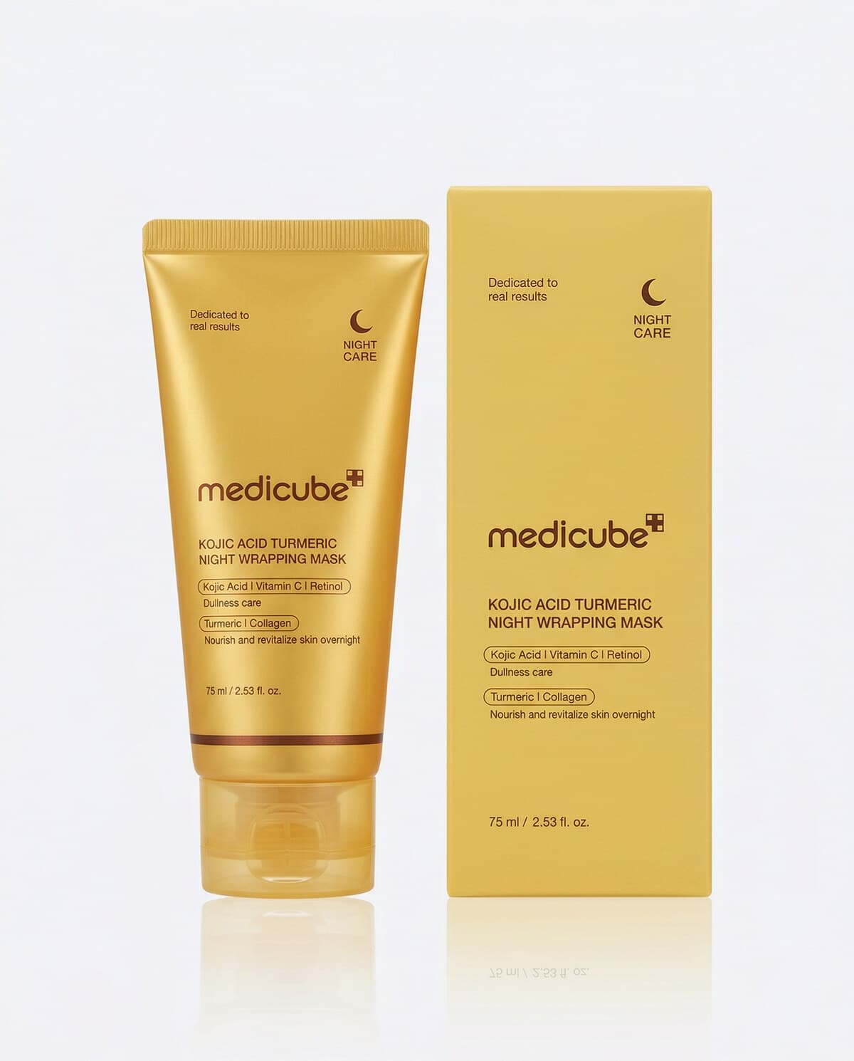 Medicube Kojic Acid Turmeric Night Wrapping Mask, ночная маска-плёнка с куркумой, 75мл
