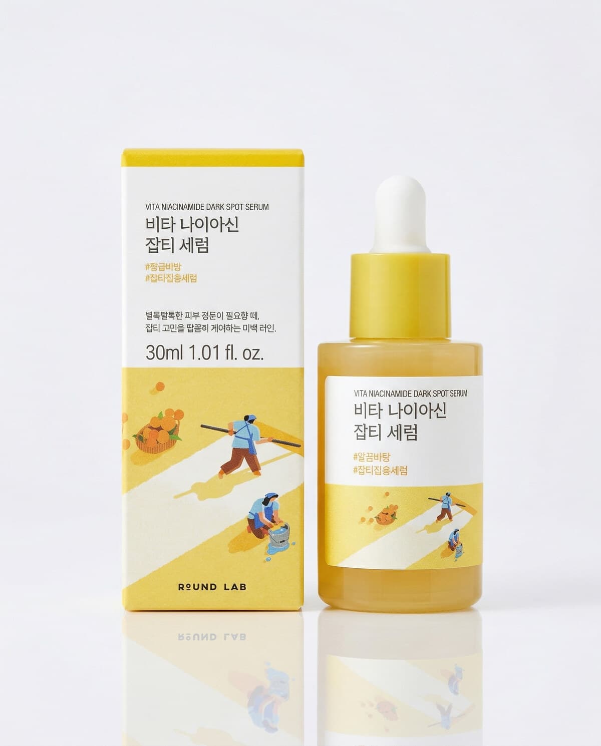 Round Lab Vita Niacinamide Dark Spot Serum, осветляющая капсульная сыворотка с ниацинамидом, 30мл