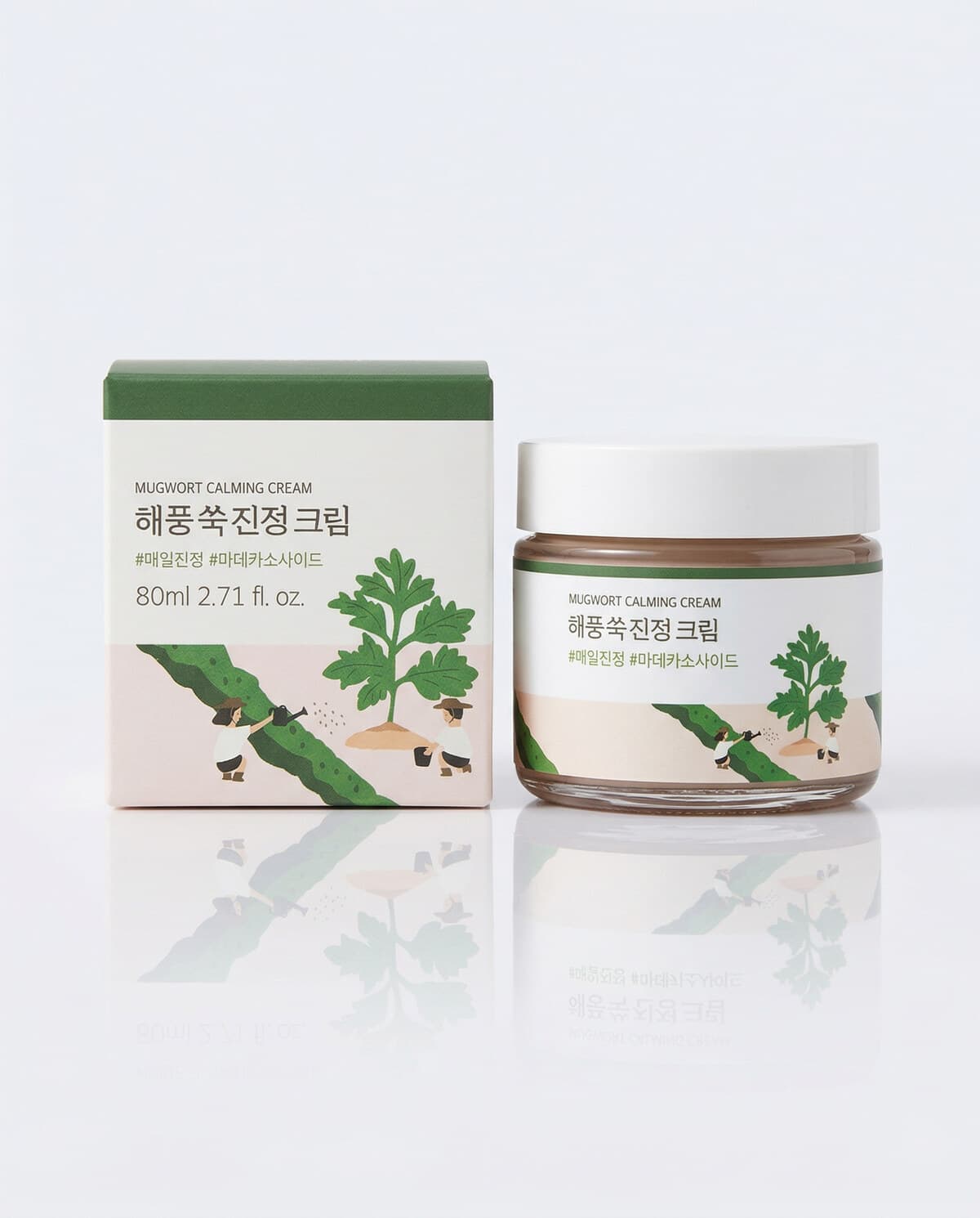 Round Lab Mugwort Calming Cream, успокаивающий крем с экстрактом полыни, 80мл