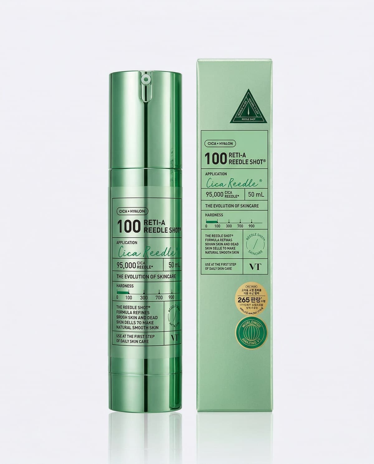 VT Cosmetics Reti-A Reedle Shot 100, бустер-сыворотка с микроиглами и ретинолом, 50мл