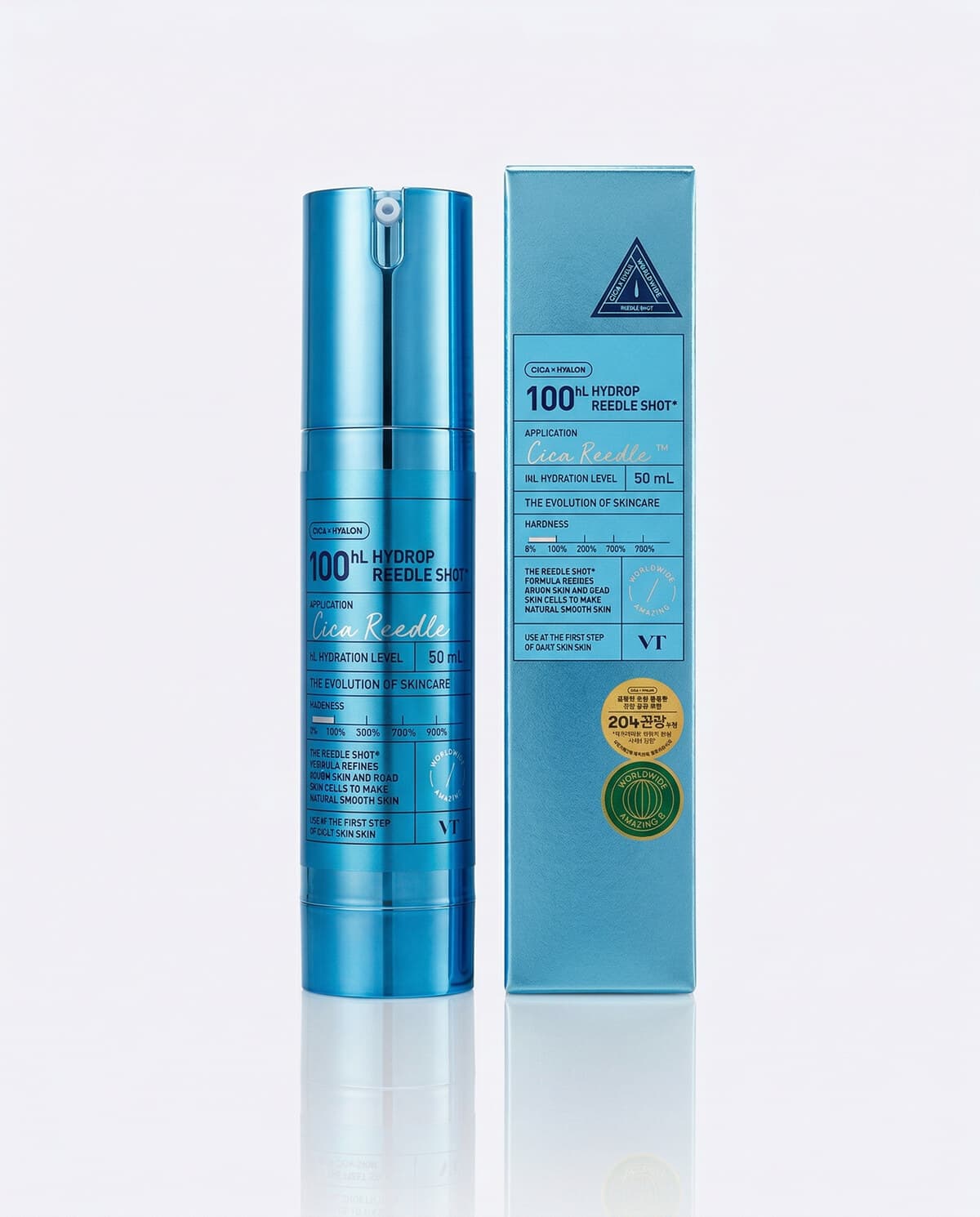 VT Cosmetics Hydrop Reedle Shot 100hL, сыворотка с микроиглами и гиалуроновой кислотой, 50мл