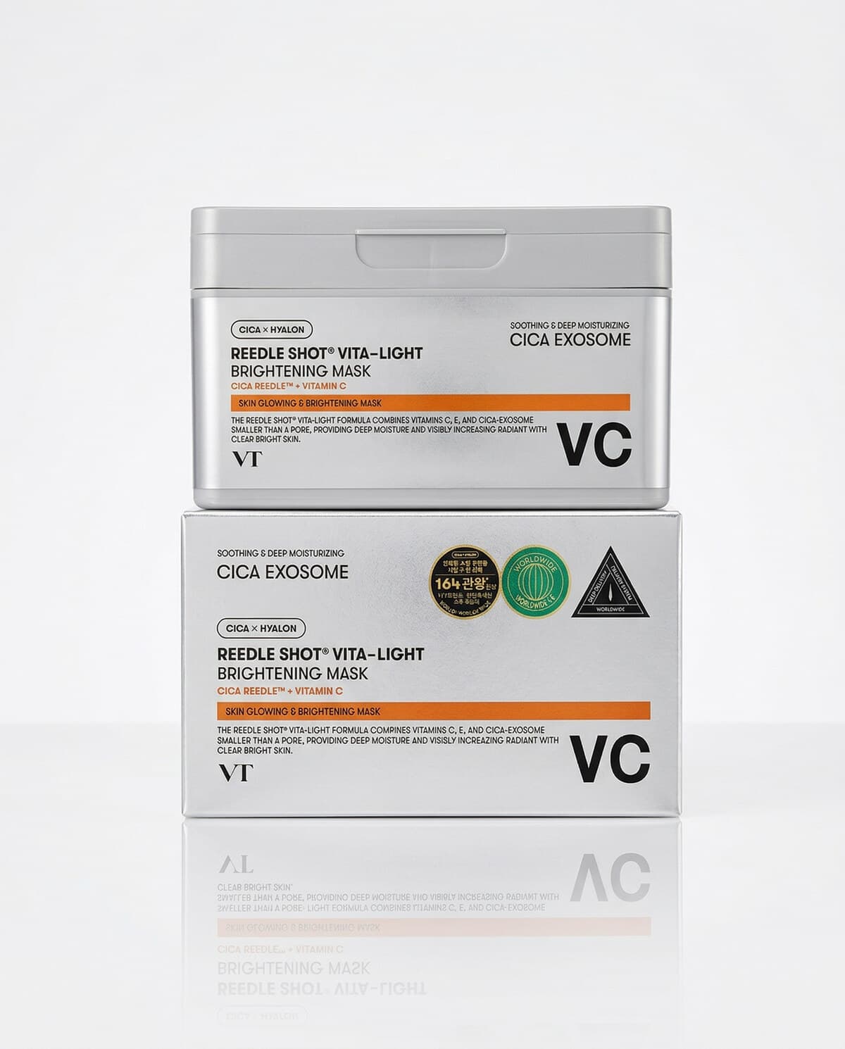 VT Cosmetics Reedle Shot Vita-Light Brightening Mask, набор осветляющих тканевых масок с микроиглами, 30шт (320мл)