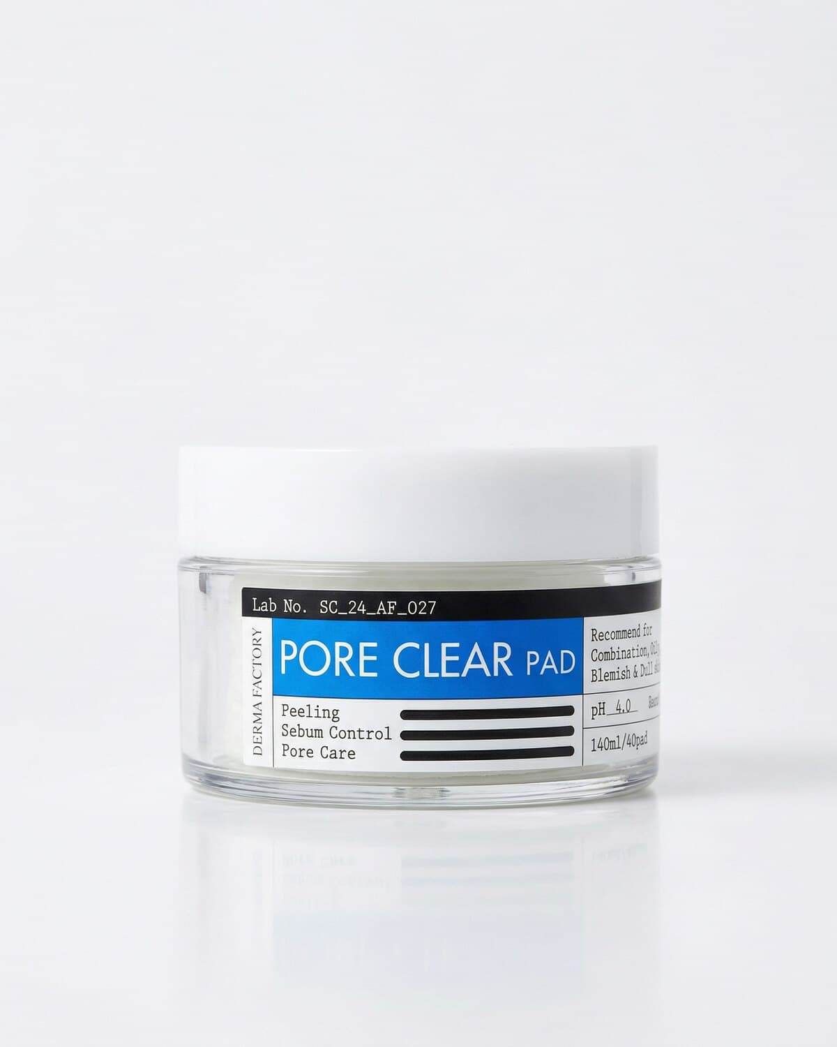 Derma Factory Pore Clear Pad, очищающие пэды для лица, 40шт