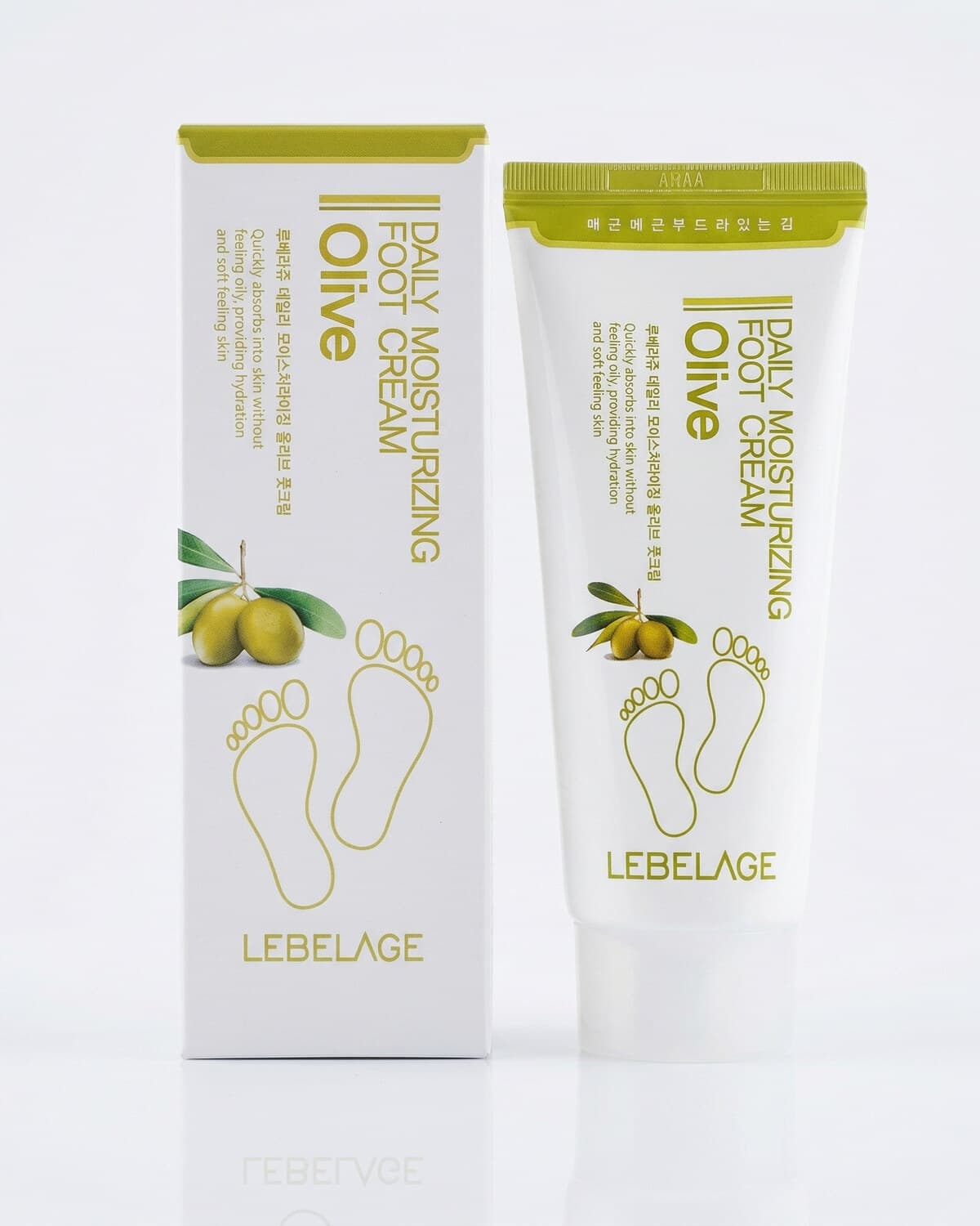 Lebelage Daily Moisturizing Olive Foot Cream, крем для ног с оливой, 100мл