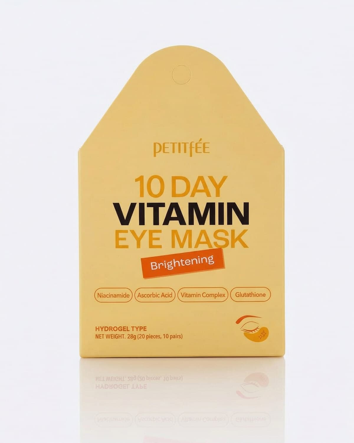 Petitfee Brightening Hydrogel Eye Patch, осветляющие гидрогелевые патчи от тёмных кругов