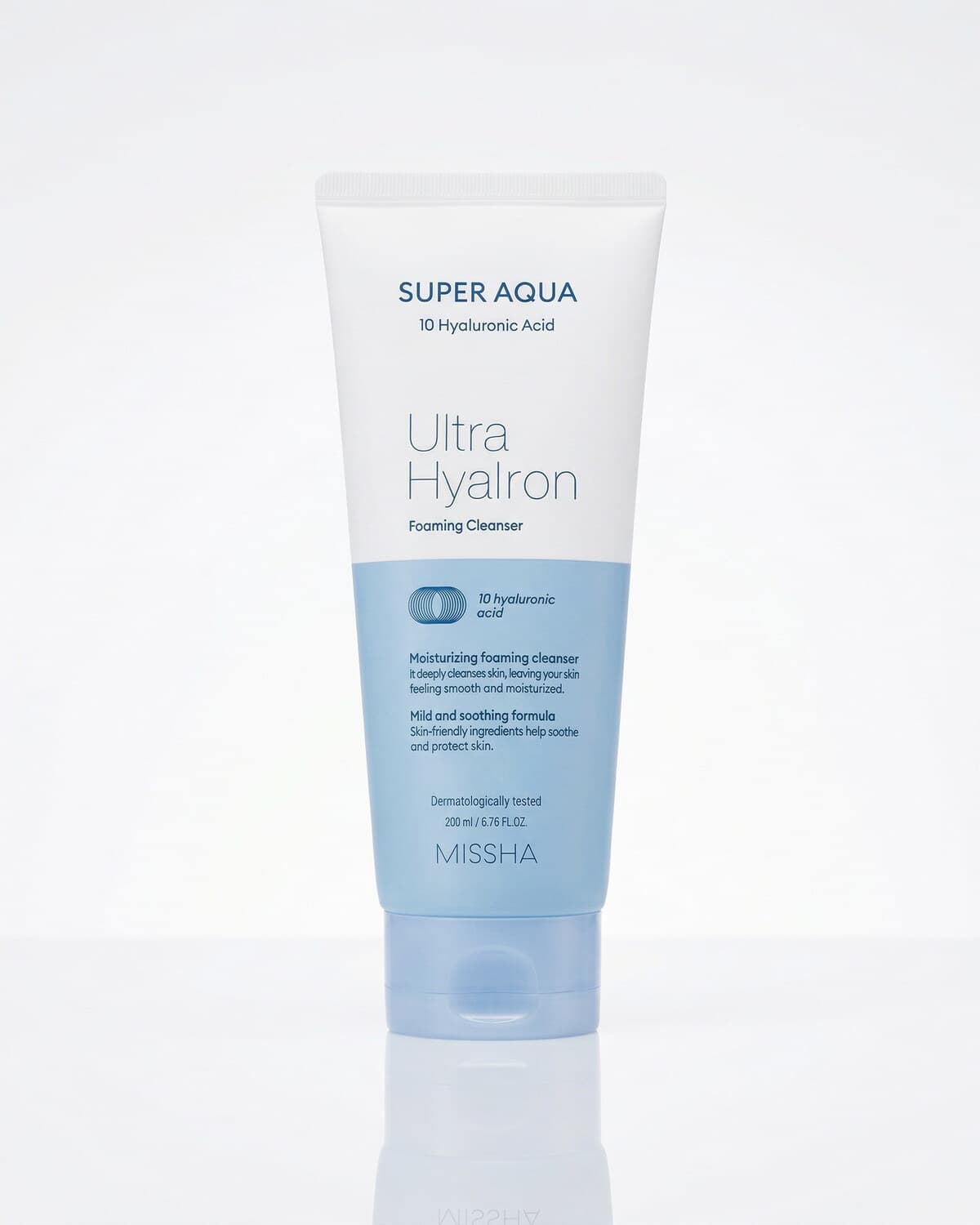 Missha Super Aqua Ultra Hyalron Foaming Cleanser, увлажняющая пенка для умывания