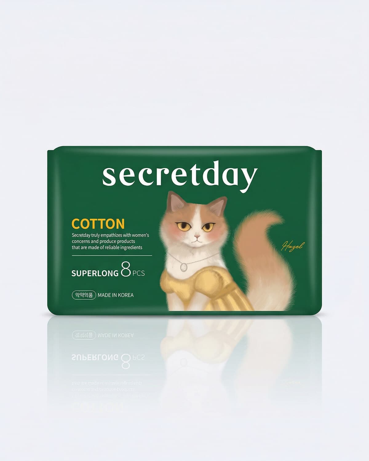 SecretDay Cotton SuperLong Ультратонкие хлопковые ночные прокладки, 43см, 8шт