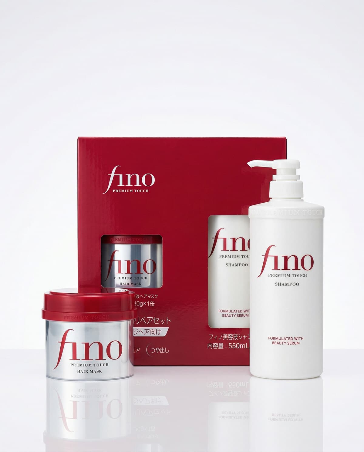 Shiseido Fino Premium Touch Набор шампунь Moist 550мл + маска Beauty Essence 230г